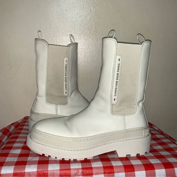 CHRISTIAN DIOR Leather Chelsea Boots Size 7 US / 37 EUR - Picture 12 of 16